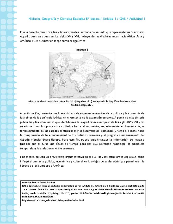Historia 8° básico-Unidad 1-OA5-Actividad 1