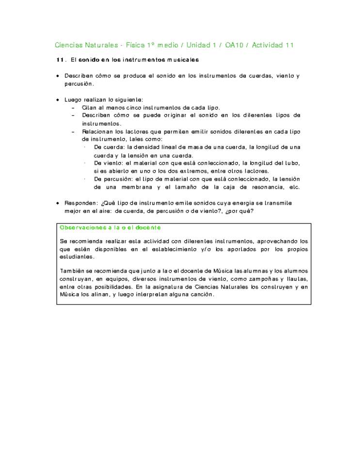 Ciencias Naturales 1 medio-Unidad 1-OA10-Actividad 11