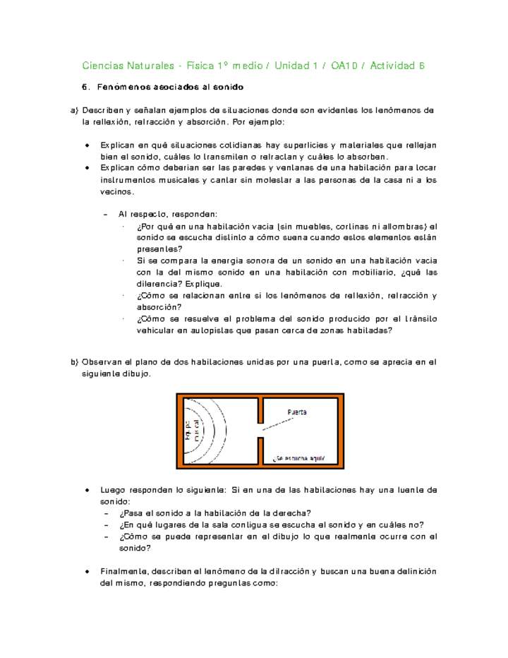 Ciencias Naturales 1 medio-Unidad 1-OA10-Actividad 6