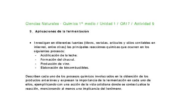 Ciencias Naturales 1 medio-Unidad 1-OA17-Actividad 9