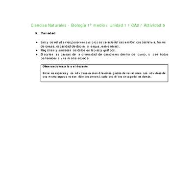 Ciencias Naturales 1 medio-Unidad 1-OA2-Actividad 5