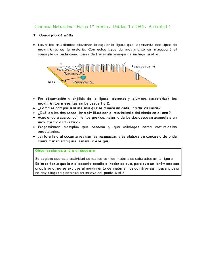 Ciencias Naturales 1 medio-Unidad 1-OA9-Actividad 1