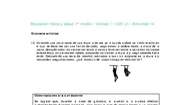 Educación Física 1 medio-Unidad 1-OA1;2-Actividad 14