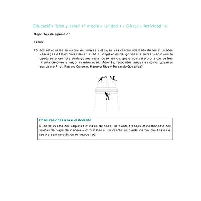 Educación Física 1 medio-Unidad 1-OA1;2-Actividad 16