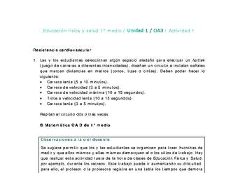 Educación Física 1 medio-Unidad 1-OA3-Actividad 1