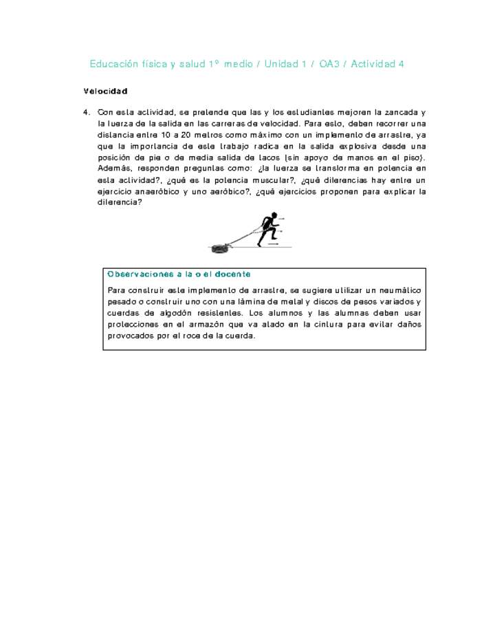 Educación Física 1 medio-Unidad 1-OA3-Actividad 4