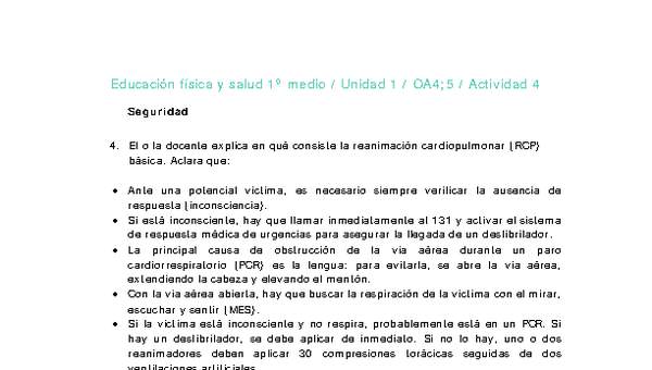 Educación Física 1 medio-Unidad 1-OA4;5-Actividad 4