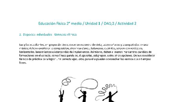 Educación Física 2 medio-Unidad 1-OA1;2-Actividad 2