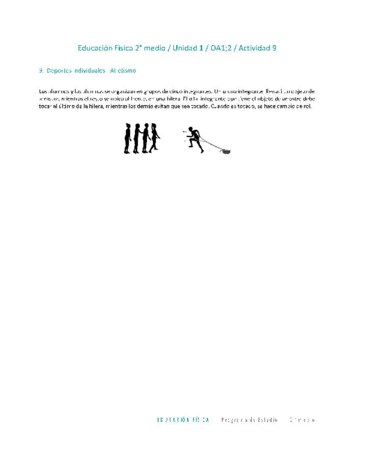 Educación Física 2 medio-Unidad 1-OA1;2-Actividad 9