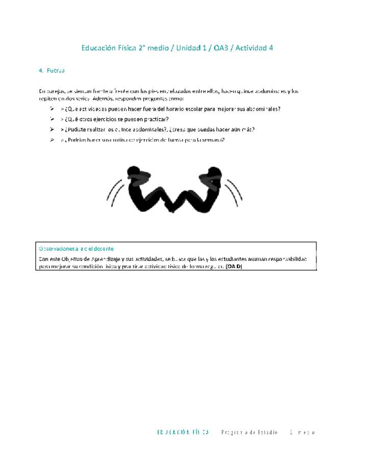Educación Física 2 medio-Unidad 1-OA3-Actividad 4