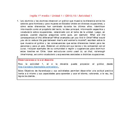 Inglés 1 medio-Unidad 1-OA10;16-Actividad 1