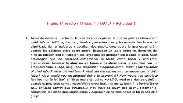 Inglés 1 medio-Unidad 1-OA4;7-Actividad 2