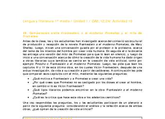 Lengua y Literatura 1 medio-Unidad 1-OA8;12;24-Actividad 18