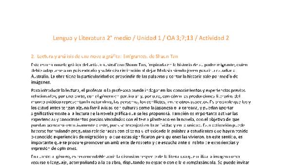 Lengua y Literatura 2 medio-Unidad 1-OA3;7;13-Actividad 2