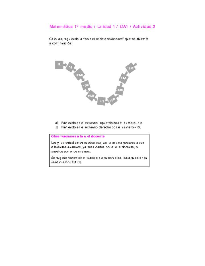 Matemática 1 medio-Unidad 1-OA1-Actividad 2