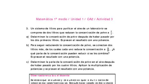 Matemática 1 medio-Unidad 1-OA2-Actividad 3