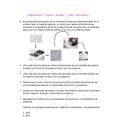 Matemática 1 medio-Unidad 1-OA2-Actividad 5