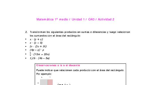 Matemática 1 medio-Unidad 1-OA3-Actividad 2