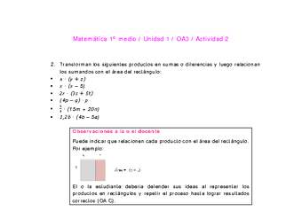 Matemática 1 medio-Unidad 1-OA3-Actividad 2