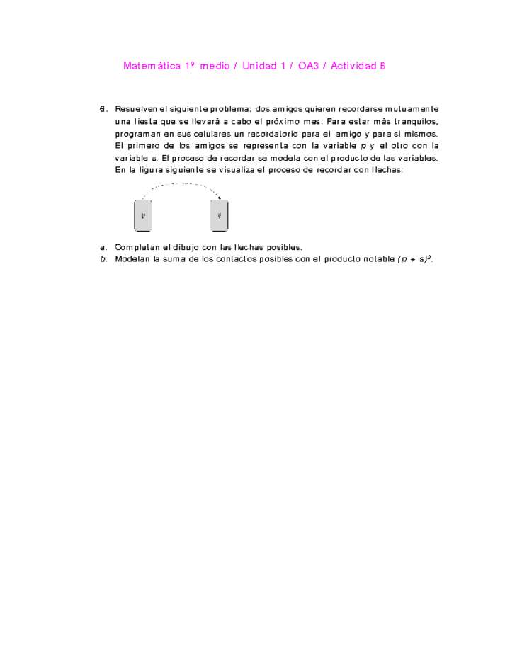 Matemática 1 medio-Unidad 1-OA3-Actividad 6
