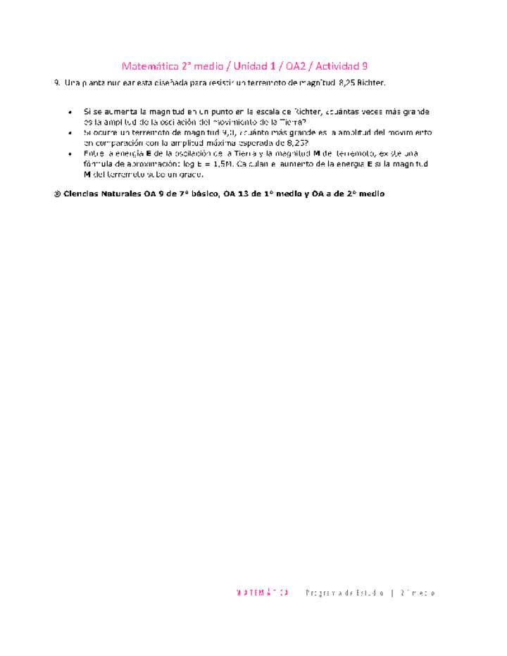 Matemática 2 medio-Unidad 1-OA2-Actividad 9