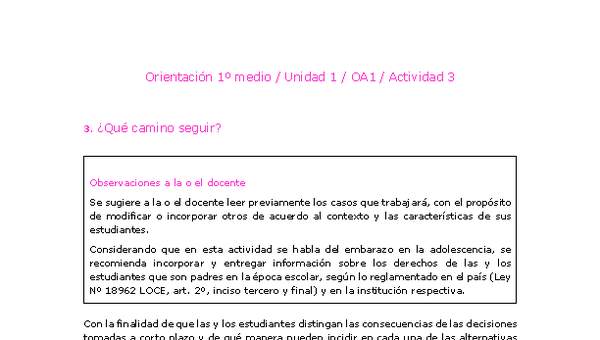 Orientación 1 medio-Unidad 1-OA1-Actividad 3