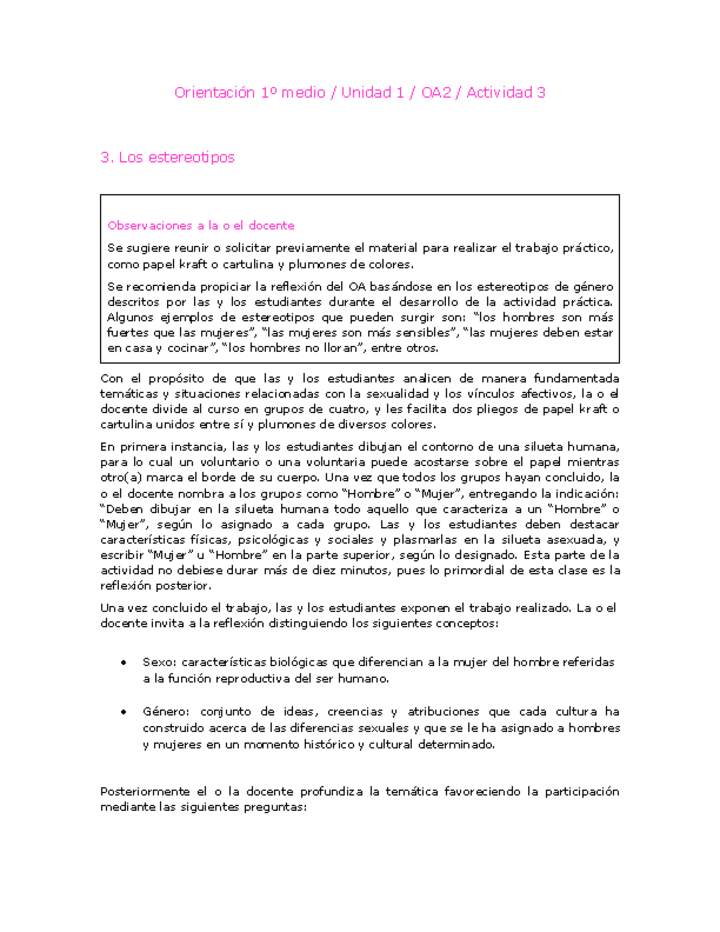 Orientación 1 medio-Unidad 1-OA2-Actividad 3