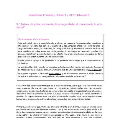 Orientación 1 medio-Unidad 1-OA2-Actividad 5