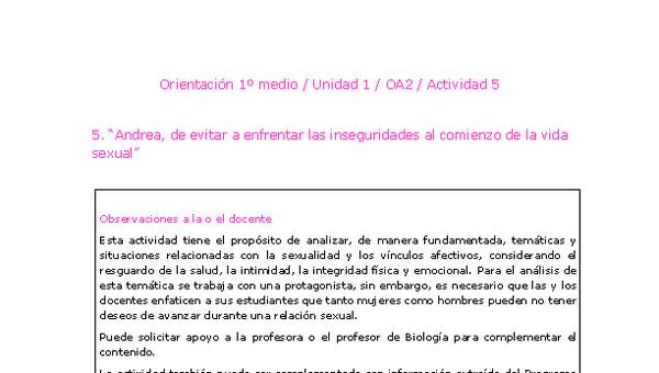 Orientación 1 medio-Unidad 1-OA2-Actividad 5