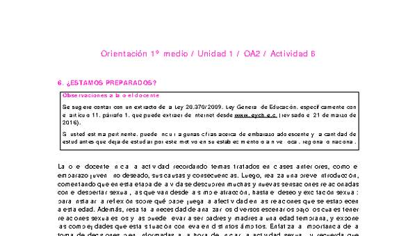 Orientación 1 medio-Unidad 1-OA2-Actividad 6