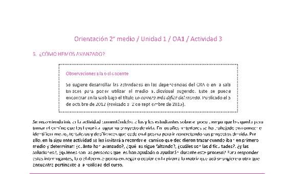 Orientación 2 medio-Unidad 1-OA1-Actividad 3