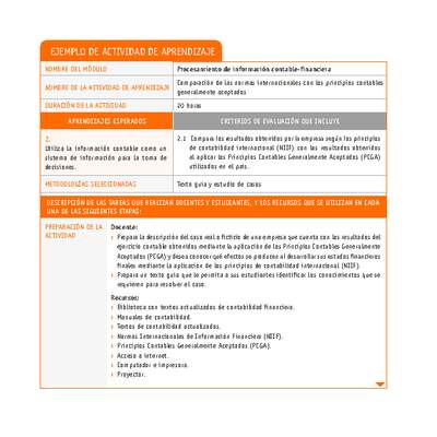 Comparación de las normas internacionales con los principios contables generalmente aceptados