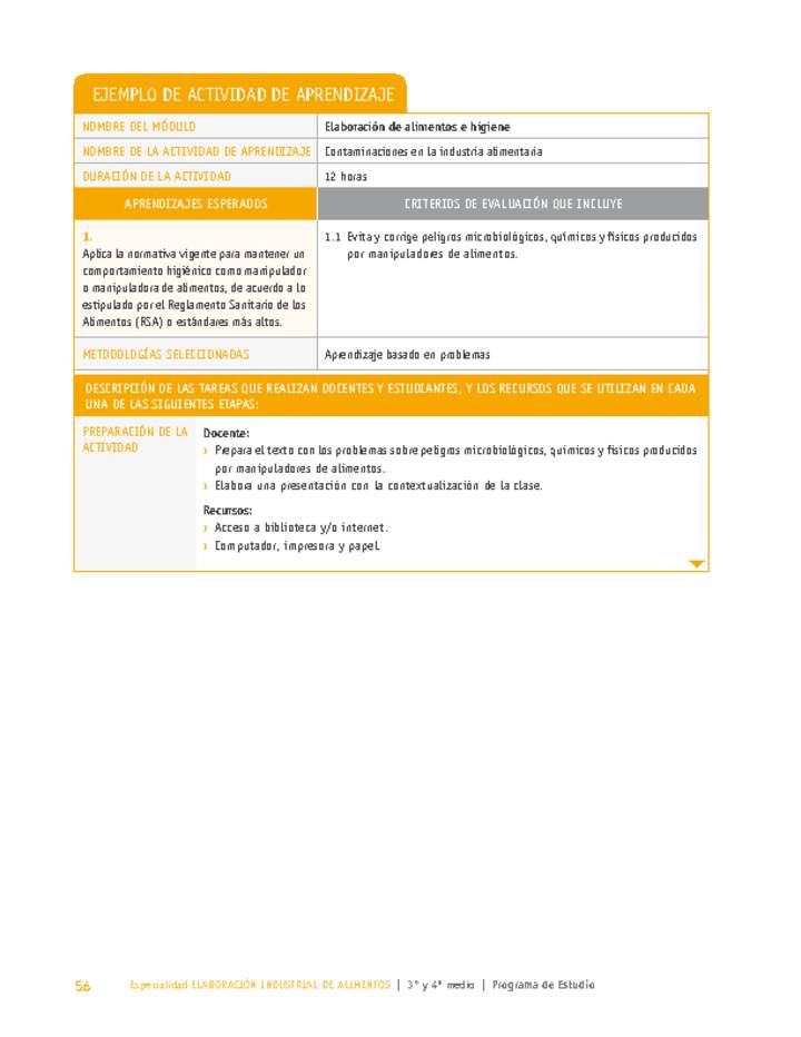 Contaminaciones en la industria alimentaria