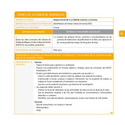 Identificación de Puntos Críticos de Control (PCC)