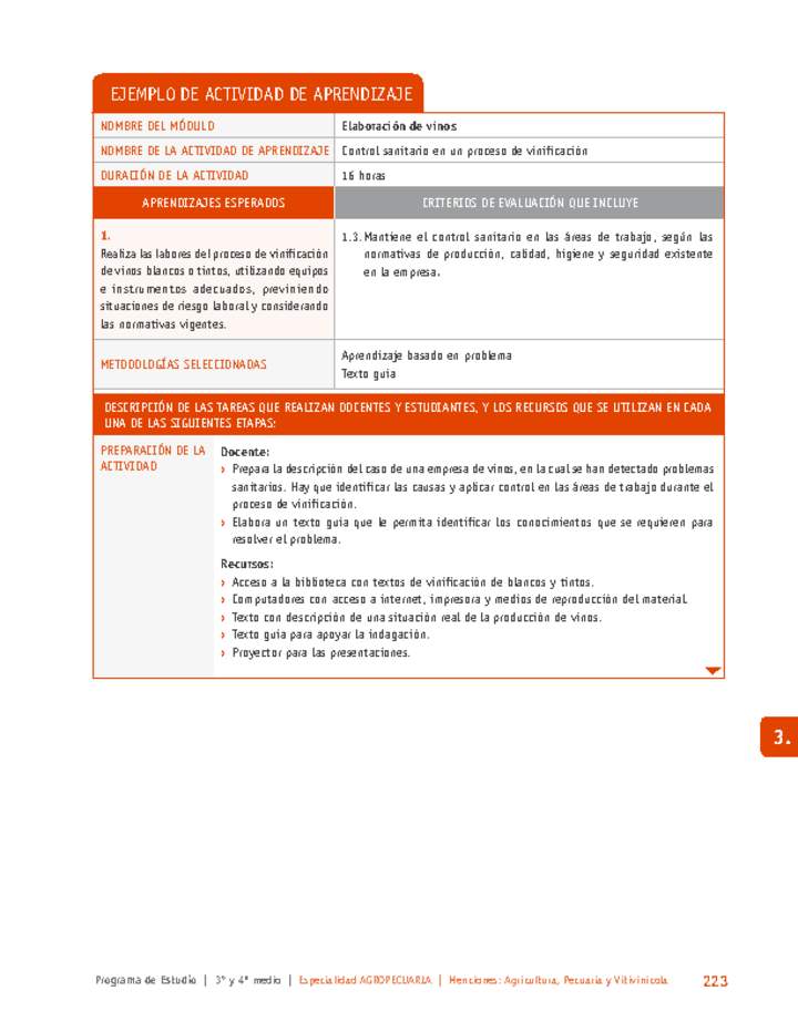 Control sanitario en un proceso de vinificación