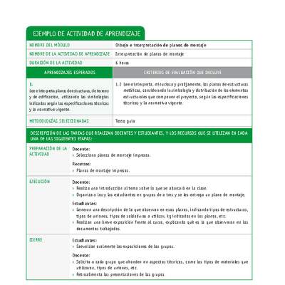 Interpretación de planos de montaje