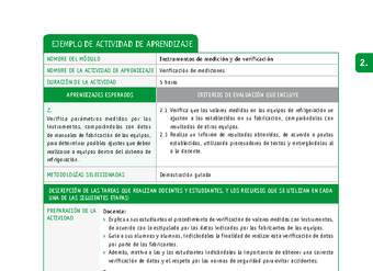 Verificación de mediciones