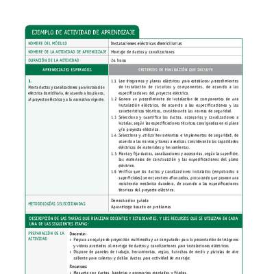 Montaje de ductos y canalizaciones