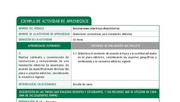 Seleccionar conductores para instalación eléctrica