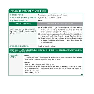 Reparación de un detector de humedad