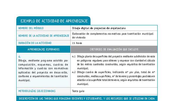 Elaboración de complementos normativos para tramitación municipal de vivienda