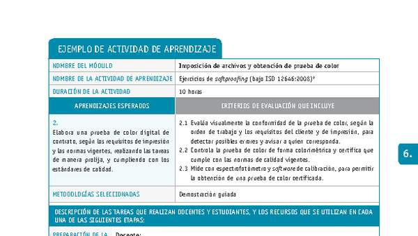 Ejercicios de softproofing (bajo ISO 12646:2008)