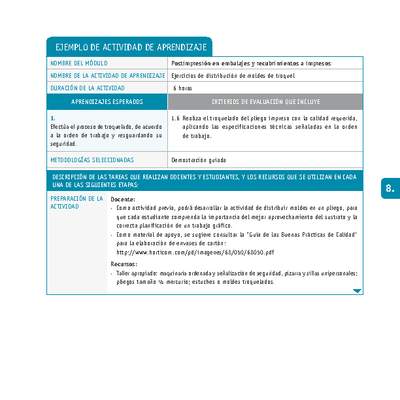 Ejercicios de distribución de moldes de troquel