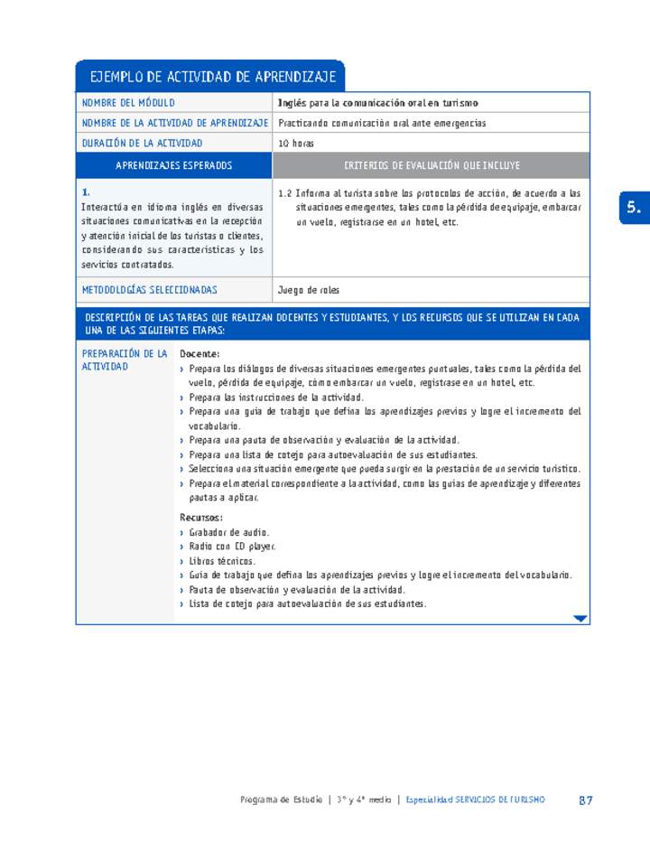 Practicando comunicación oral ante emergencias