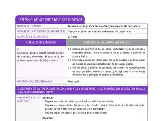 Interpretar planos de muebles y elementos de carpintería