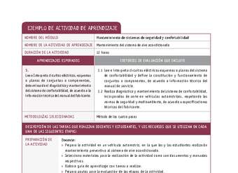 Mantenimiento del sistema de aire acondicionado