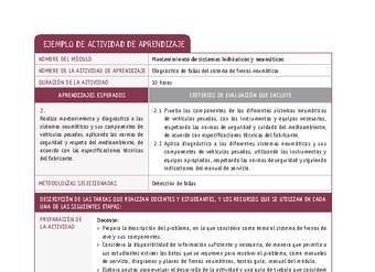 Diagnóstico de fallas del sistema de frenos neumáticos