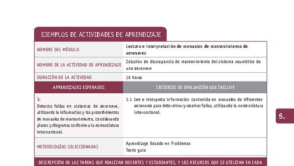 Solución de discrepancia de mantenimiento del sistema neumático de una aeronave