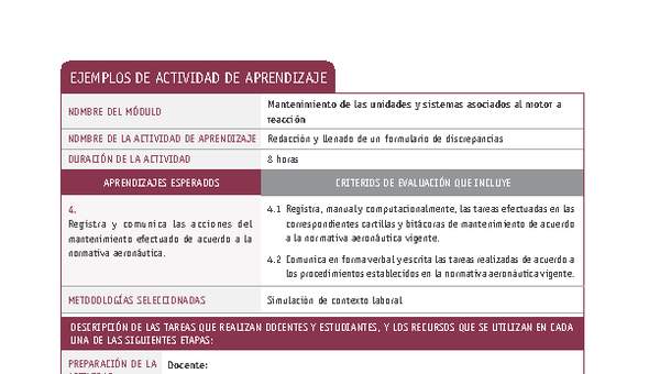 Redacción y llenado de un formulario de discrepancias