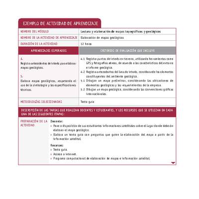 Elaboración de mapas geológicos